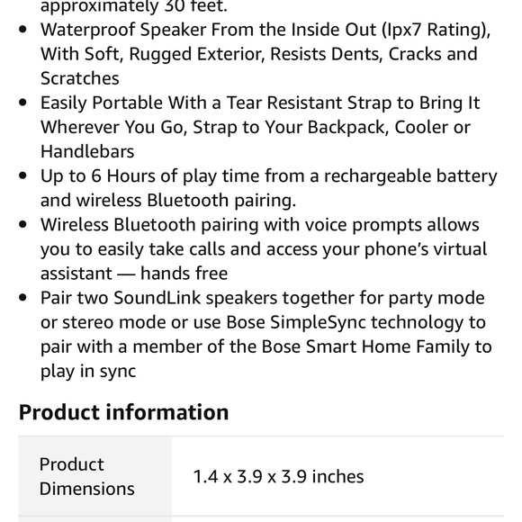 Bose SoundLink Micro: Small Portable Bluetooth Speaker Waterproof Brig… - Picture 5 of 5